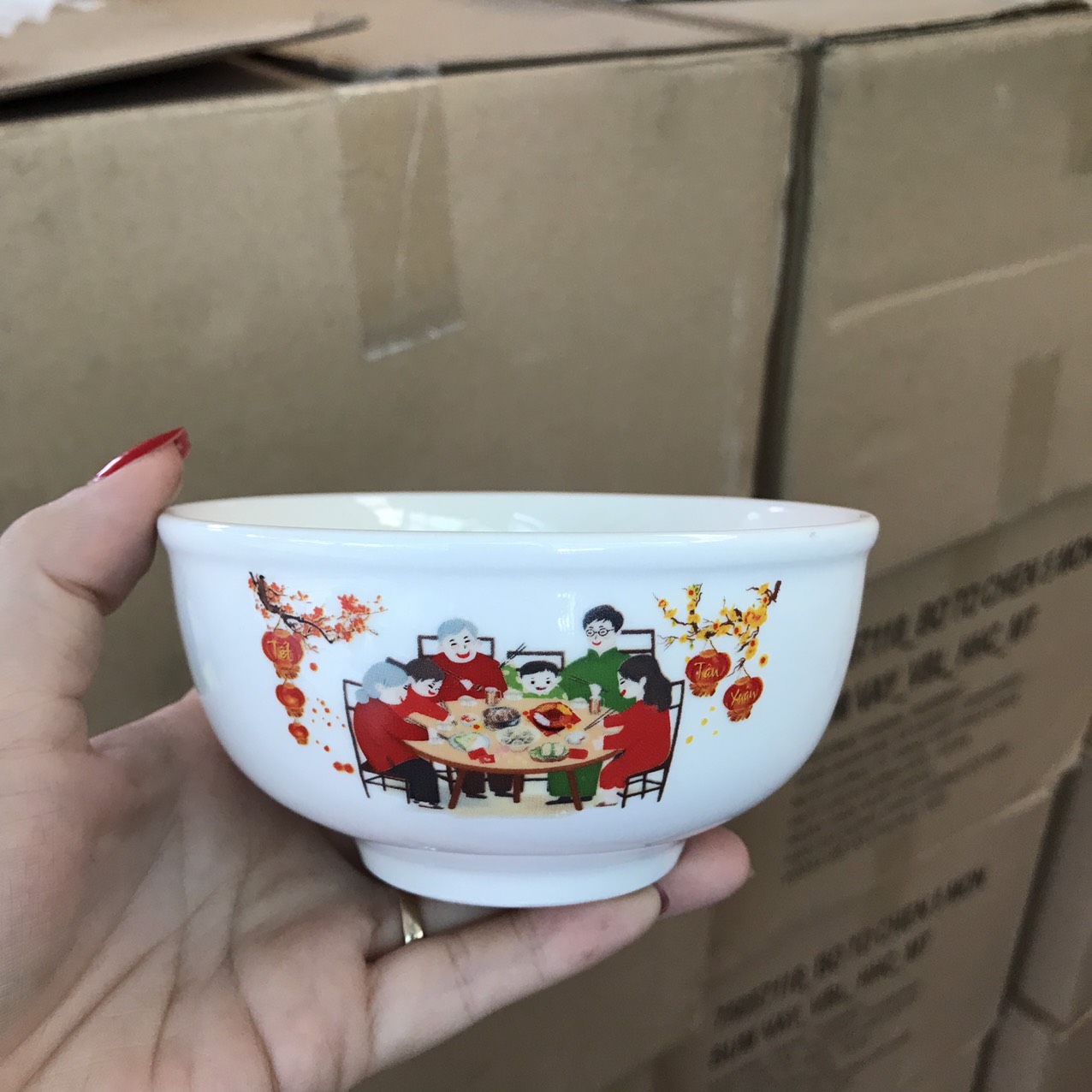 Combo 10 chén sứ dễ thương ( hình ngẫu nhiên)
