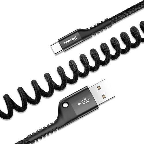 Cáp Sạc Lightning Dây Xoắn Đàn Hồi Baseus Fish Eye Spring Data Dùng Cho Iphone / Ipad - TopLink