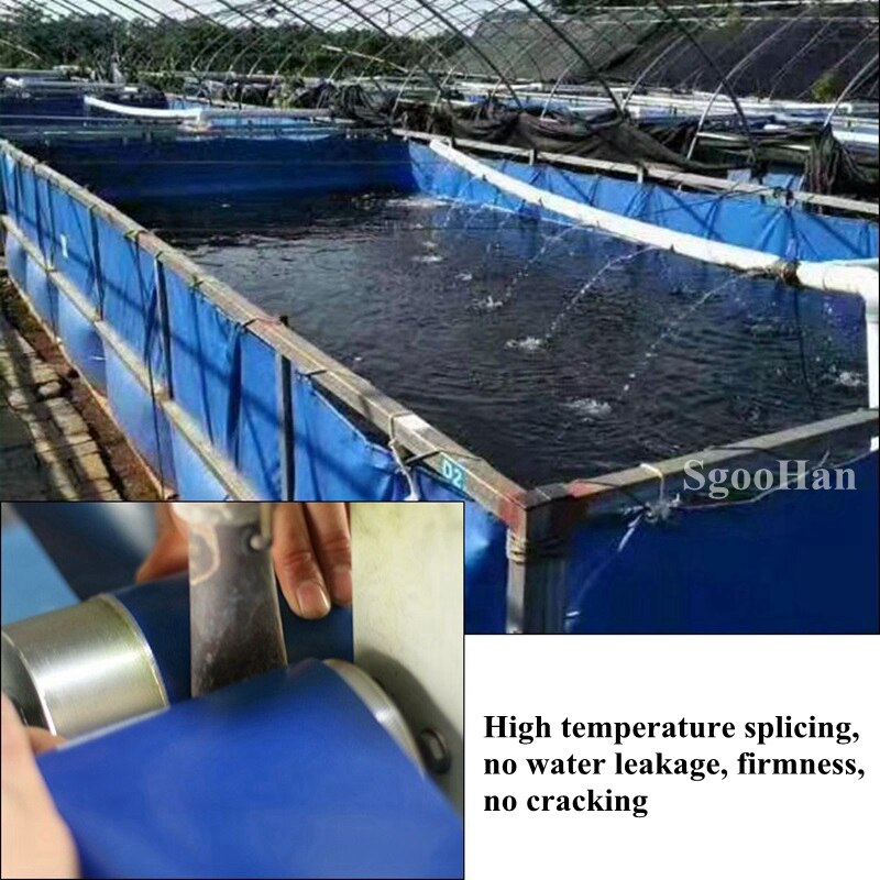 Height 1M Canvas Water Pool PVC Coating Tarpaulin Aquarium Fish Tank  Children Swimming Pool Koi Turtle Aquaculture Water Tank