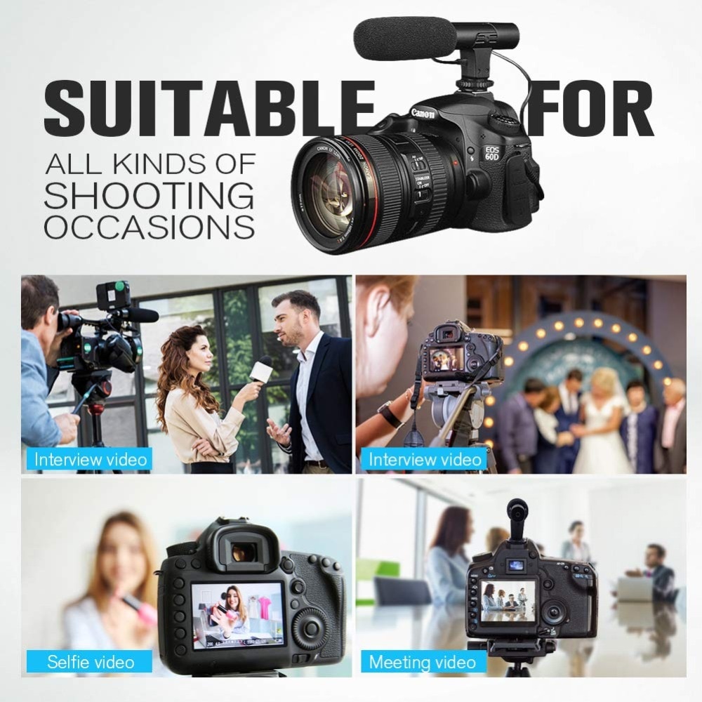 MAMEN Condenser Video Recording Vlog Microphone 3.5Mm Plug Studio Microphone For Camera Computer For Nikon Canon DSLR Camera o98-8