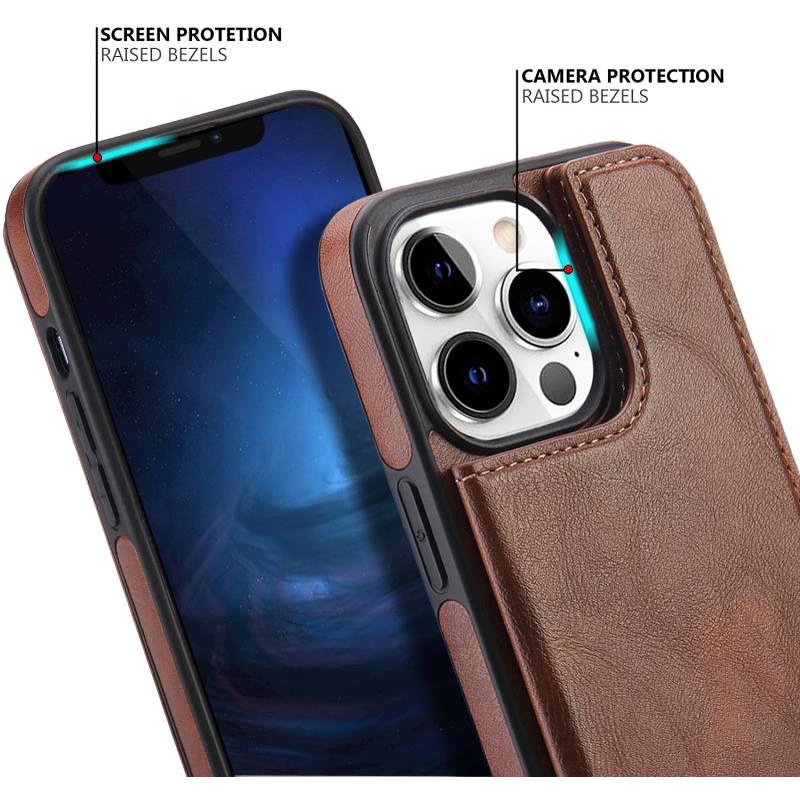 Ốp lưng ví da cao cấp dành cho iPhone 11/12/13/14/pro/max/plus/promax/mini