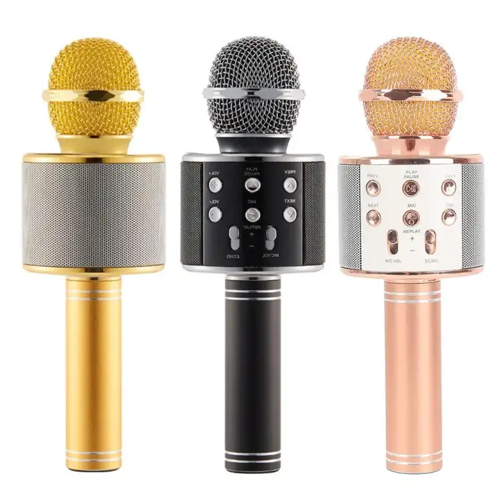 Handheld Microphone Bluetooth Wireless Condenser Karaoke Microphone Player MIC Speaker Magic USB Singing KTV Handheld Microphone Bluetooth Wireless Condenser Karaoke Microphone Player MIC Speaker Magic USB Singing KTV