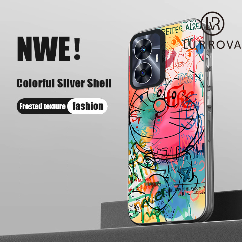 Case RealmeC55 NarzoN55 Graffiti Monkey Graffiti Doraemon Graffiti Panda Graffiti Astronaut Graffiti Black Cat Colorful cartoon mobile phone case
