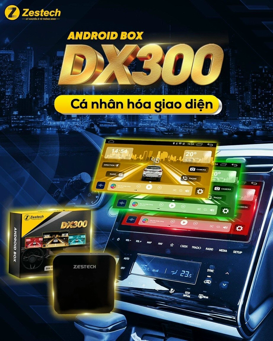 Carplay Android Box Zestech DX300 (Giao diện phong thủy, BH 5 năm, Tặng Sim 4G, Vietmap bản quyền, Kiki)