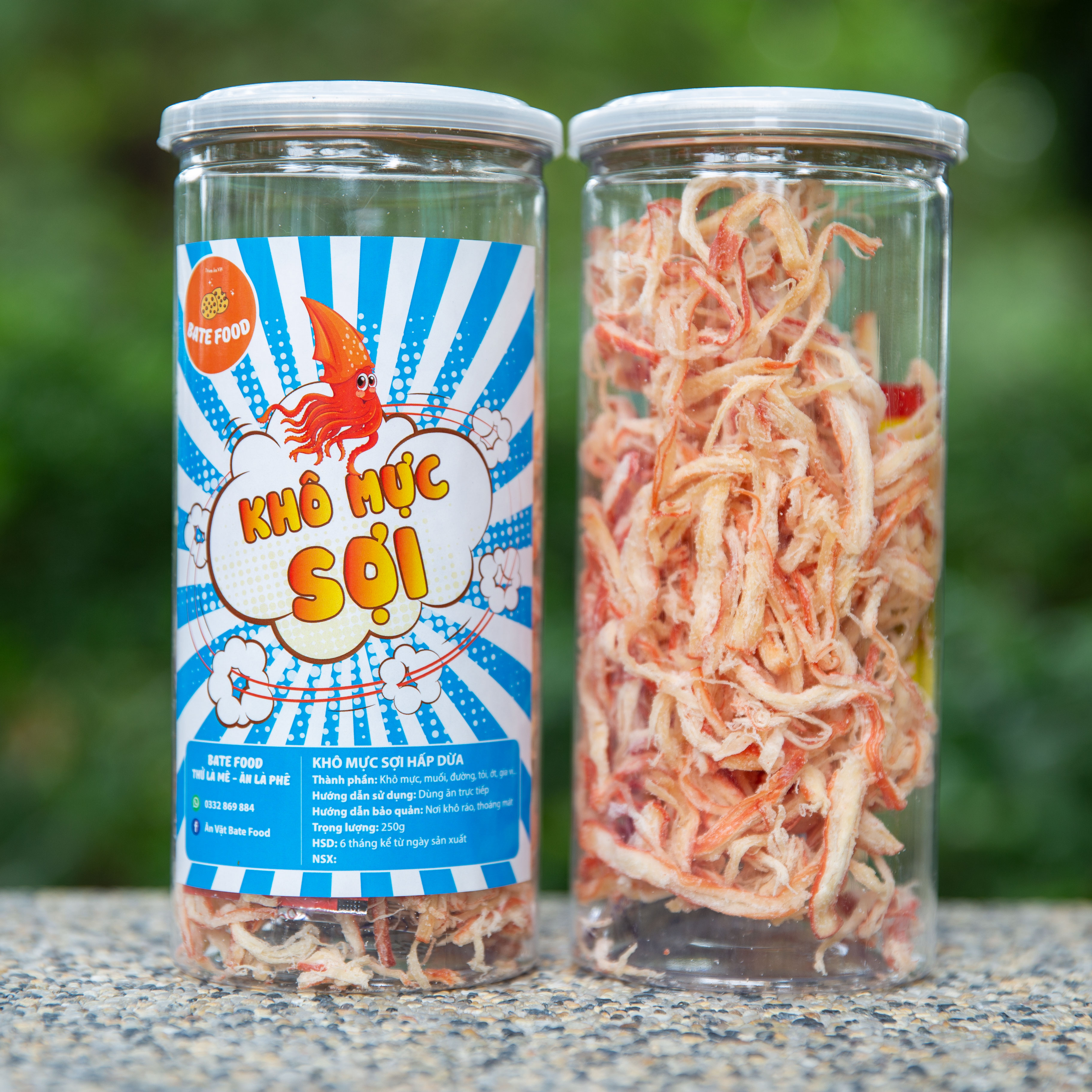 Khô Mực Sợi Hấp Dừa 250g Siêu Ngon