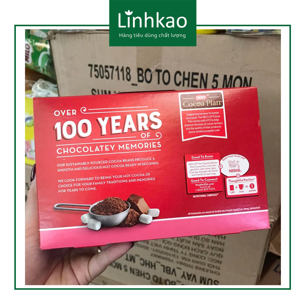 Bột Cacao hòa tan Nestle Mini Marsh Mallows 121.2gr (6 gói)