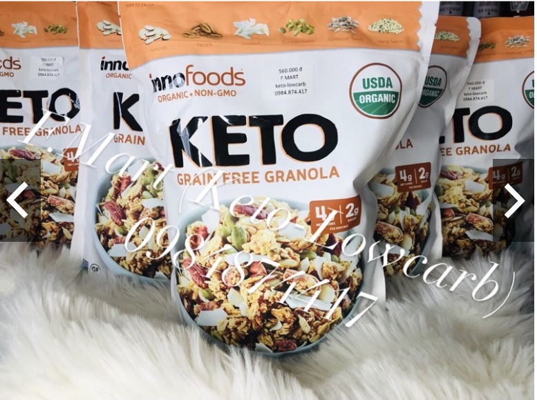 Ngũ Cốc ăn kiêng Granola Innofoods- túi zip (eat clean, keto, gymer)