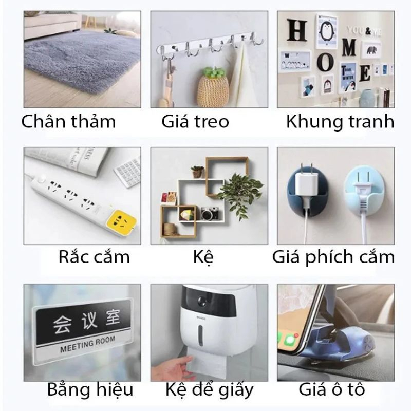 Miếng Keo Silicon Trong Suốt 2 Mặt Đa Năng Dán Siêu Dính ( Băng Keo 2 Mặt 2*20cm Tái Sử Dụng Bám Tốt Trên Mọi Bề Mặt )