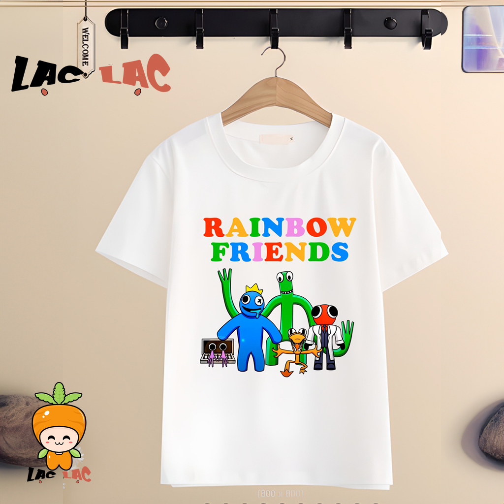 Áo Thun Rainbow Friends Green Blue Cho Bé Trai Bé Gái