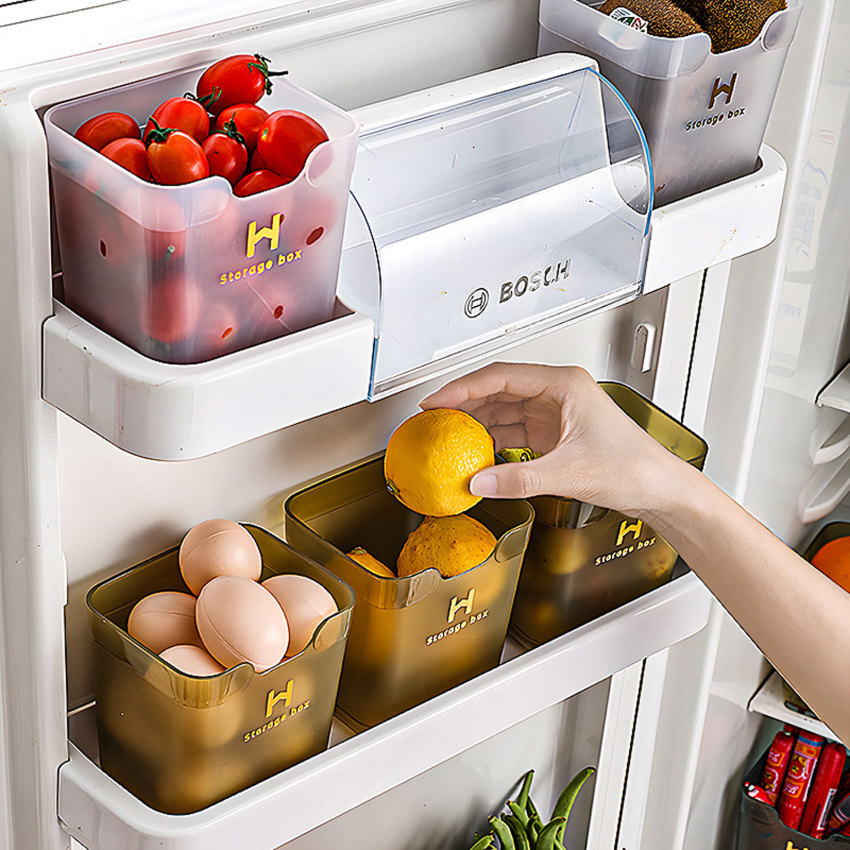 Thực phẩm tủ lạnh tươi hộp lưu trữ tủ lạnh cửa bên rau quả gia vị thực phẩm trường hợp container Kệ để đồ nhà bếp lưu trữ boxs