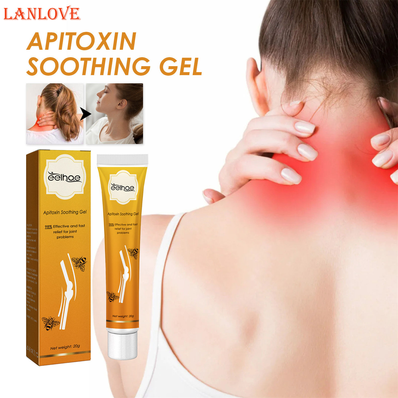 LANLOVE 20g Joint and Bone Therapy Gel Joint and Muscle Recovery Pain Relif Gel for Elderly Body