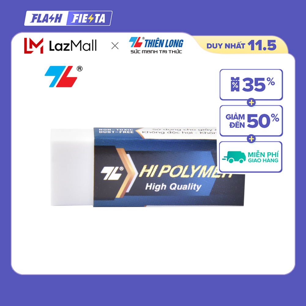 Gôm tẩy xóa chì thiên long hi polymer e-030