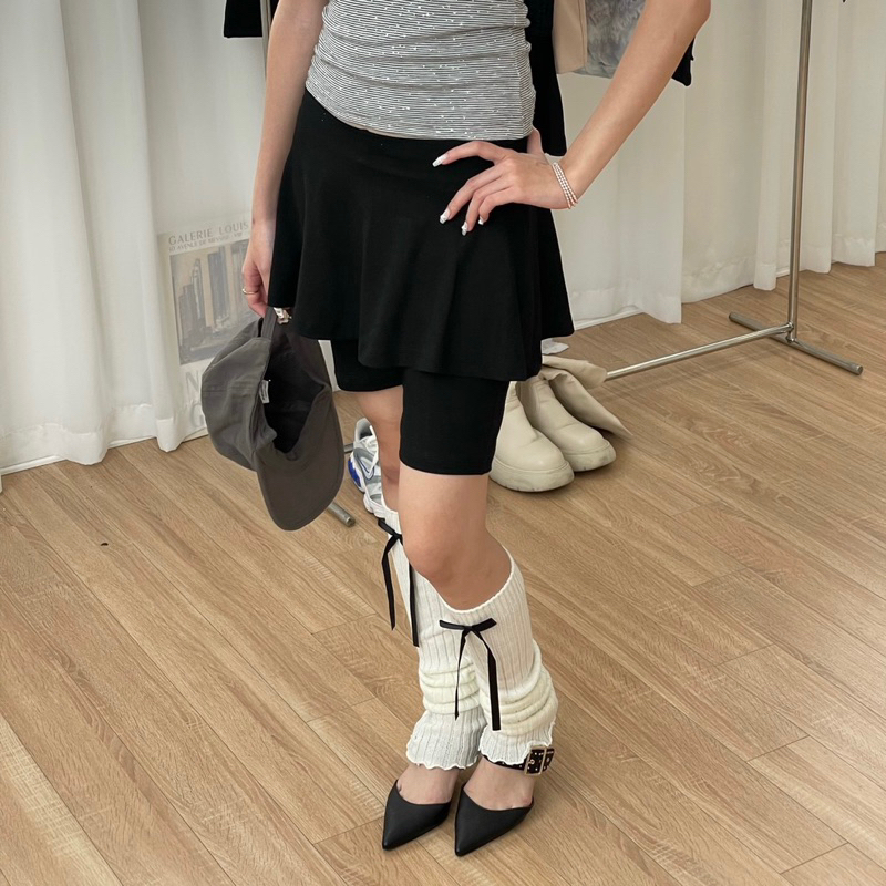 [SIE] black low-waist skort // quần váy kiểu blokecore keooo