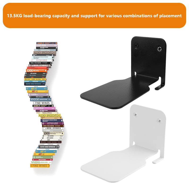 Invisible Floating Bookshelf Wall Indoor Mounted Book Shelf Metal Floating Book Organizer Books Shelves Home Decor Accessories.