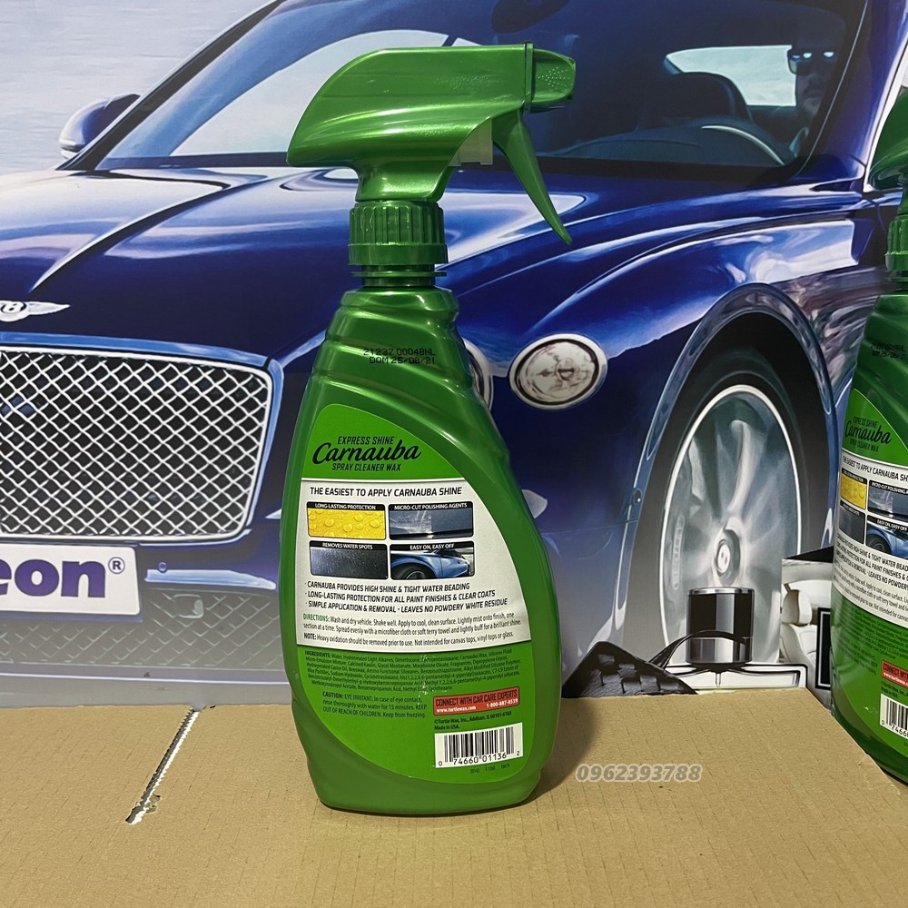 Chai xịt làm bóng sơn xe Turtle Wax Express Shine 473ml