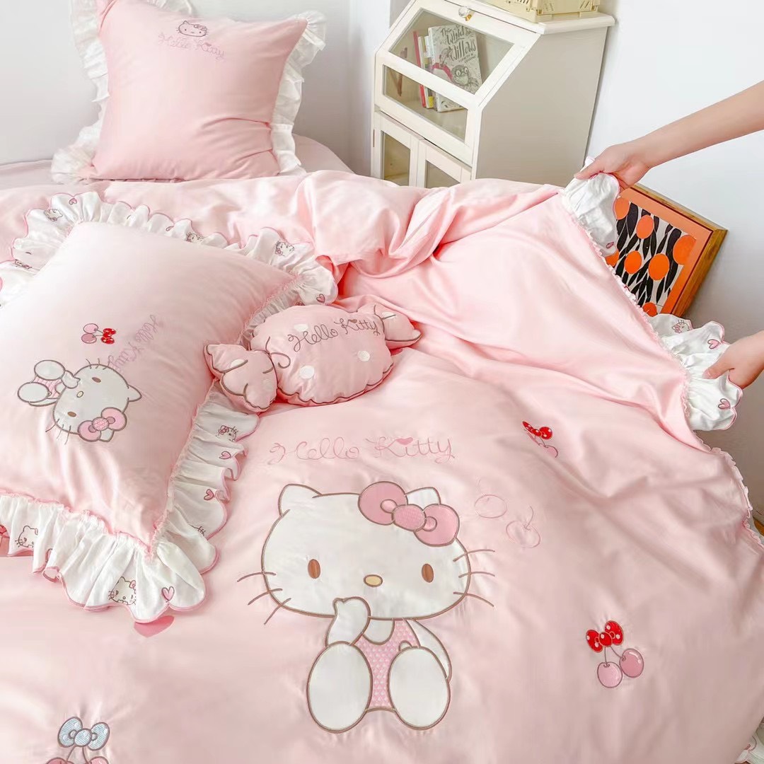 🎀 Bộ chăn ga gối lụa Hello Kitty 🎀