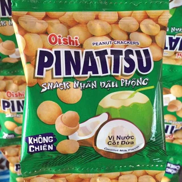 Snack Nhân Đậu Phộng Oishi Pinattsu Vị Cốt Dừa