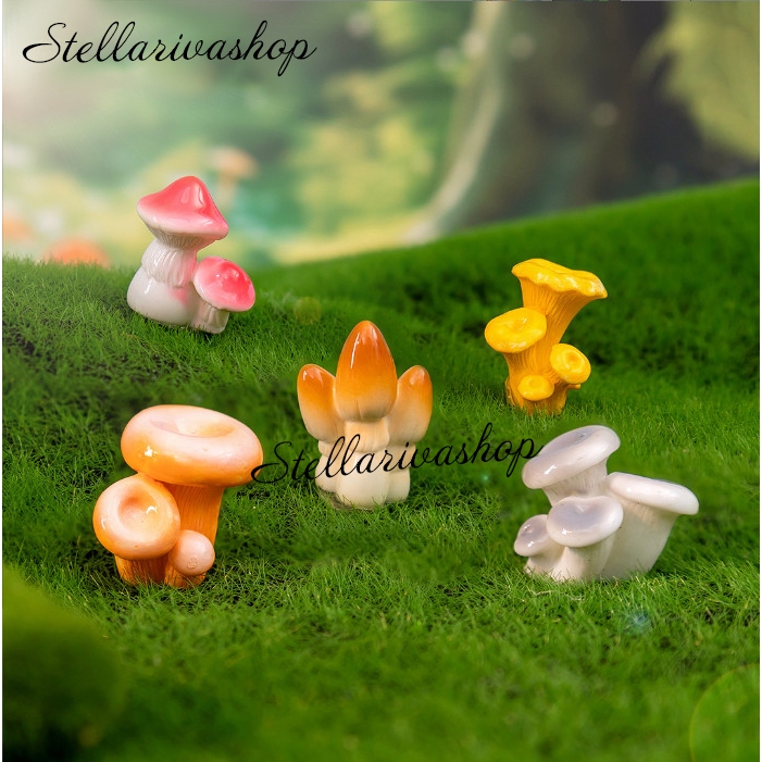 Mô hình nấm mini trang trí tiểu cảnh, decor terrarium