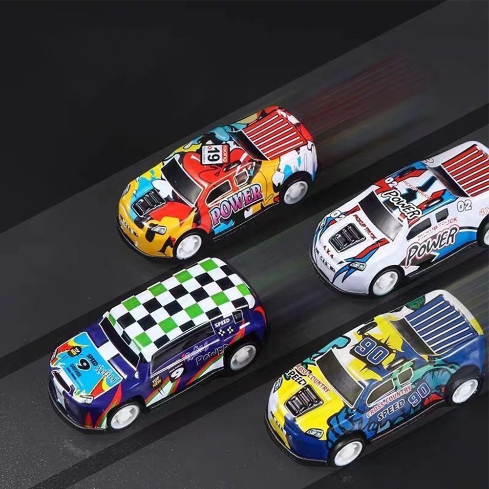 3Pcs Car Models Childrens Toys Boy Alloy Pull Back Inertia Mini Car Models
