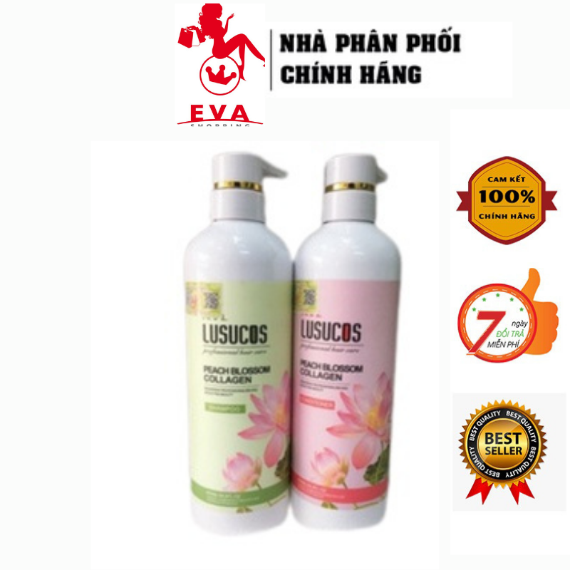 Cặp Dầu gội xả dưỡng sinh Lusucos 800ml x2
