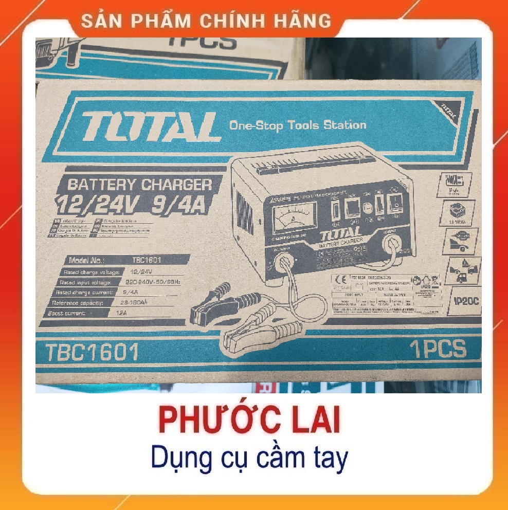 Máy sạc bình điện ắc qui TOTAL TBC1601