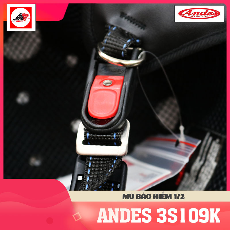 Nón bảo hiểm 1/2 - Andes 3S109KM