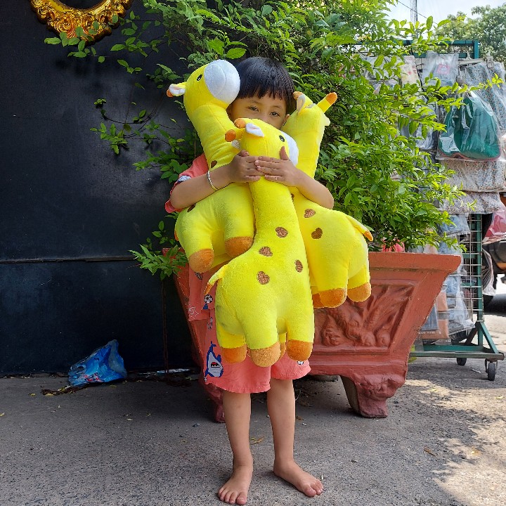 HƯƠU CAO CỔ NHỒI BÔNG CAO 50CM