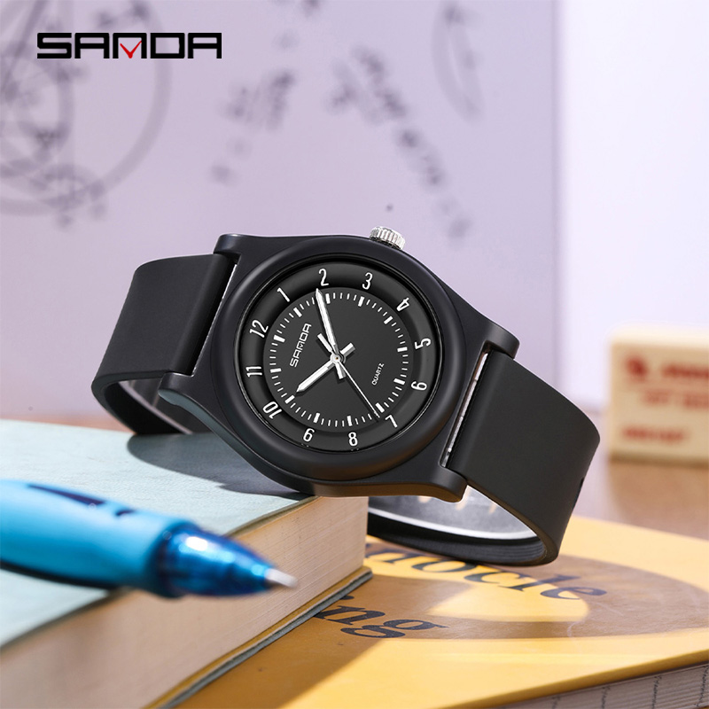 Sanda Youth Couple Simple Solid Color Trendy Waterproof Luminous Quartz Watch Men Watch SD6219-1. 