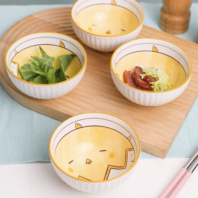 Bát Ăn Cơm Sứ Dễ Thường Hình Thú Cute Đáng Yêu, Bát Ăn Cơm Đẹp