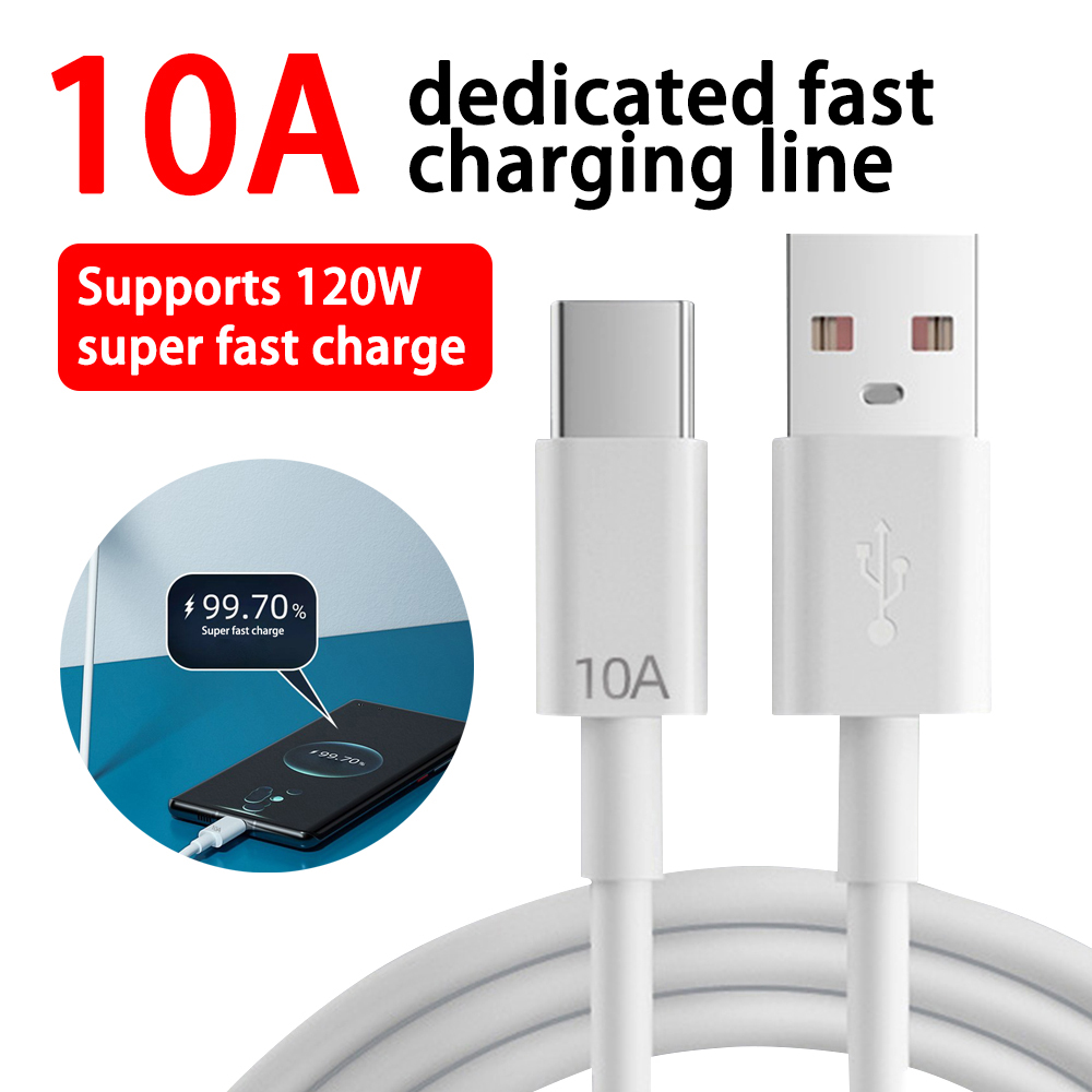 2m cáp dữ liệu USB Loại-C cáp 120W Cáp sạc nhanh cho Xiaomi Oppo điện thoại di động Samsung điện thoại