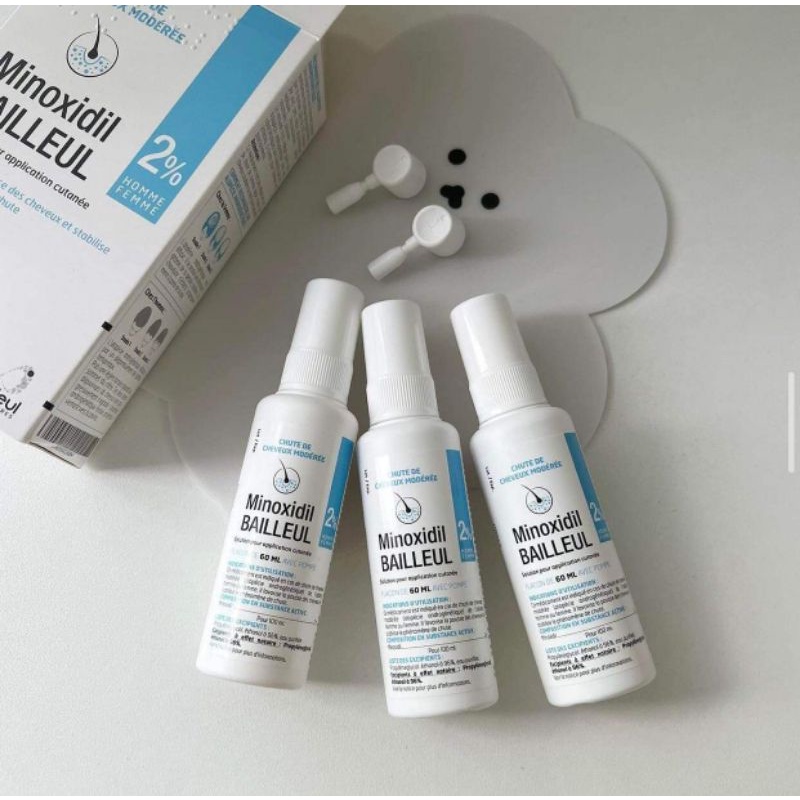 (lẻ 1 chai) Xịt Giảm Rụng Tóc, Ngăn Rụng Tóc, Kích Thích Mọc Tóc Minoxidil Bailleul 2%