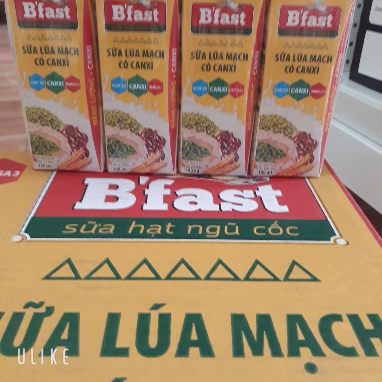 Thùng sữa lúa mạch Bfast hộp 180 ml(gồm 48 hộp 180 ml)