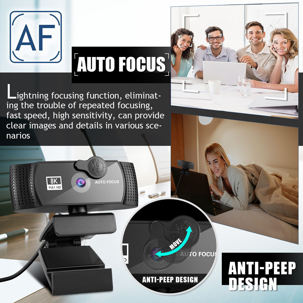 4K webcam full HD web camera with mic USB plug-in web camera for PC Mac laptop desktop