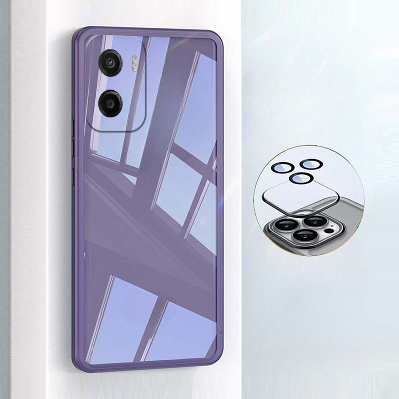New Phone case Moto G06 Power Back cover Camera Protection Semi Transparent Soft Silicone Shockproof with Lens Protector Films For Motorola G06 Power case.