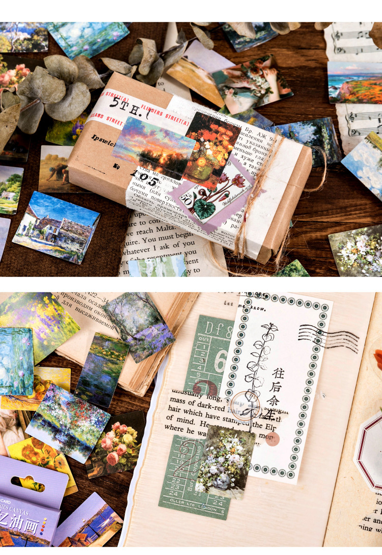 Hộp 45 stickers hình tranh cổ điển