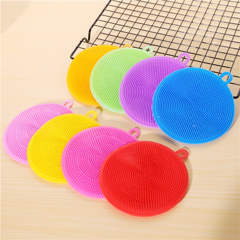 Miếng rửa chén silicon siêu mềm dẻo dai, cọ rửa xoong nồi chảo