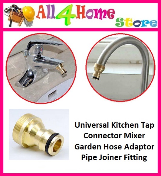 Universal Kitchen Tap Connector Mixer Garden Hose Adaptor Pipe Joiner