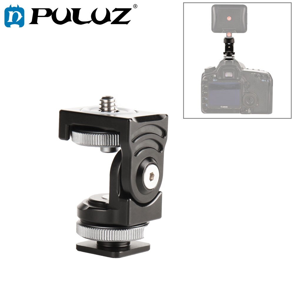 PULUZ Panorama Damping Twodimensional Aluminum alloy Hot Shoe Head Multifunction Bracket for