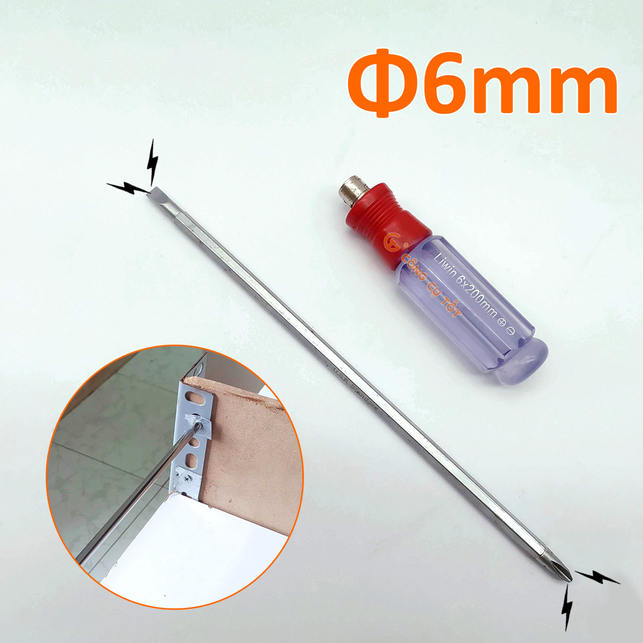 Tô vít 2 đầu liwin dài 6inch 200mm