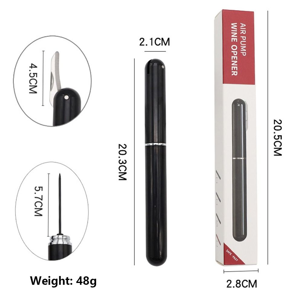 Cavatappi portatile a pressione d'aria LIPS con anello per il dito, perno in acciaio inox per rimuovere il tappo e taglia-capsule, apribottiglie tascabile
_voghion.com
