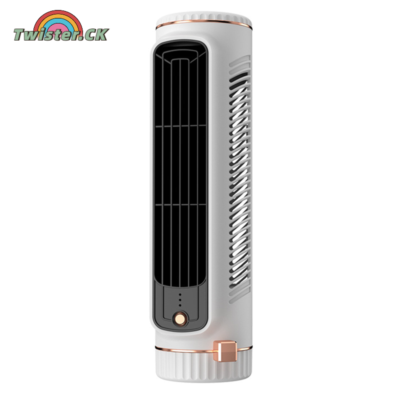 TK Quiet Desktop Tower Fans Portable Bladeless USB Rechargeable Desk Fan Air Conditioner For Summer Cooling