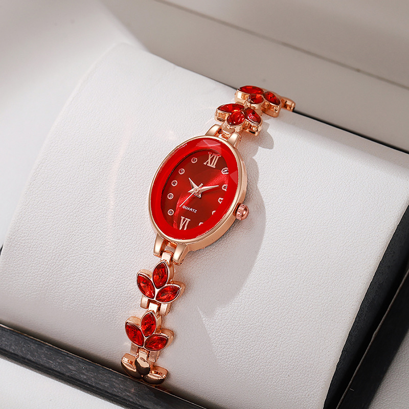 【Factory Store】New Full Diamond Luxury Women's Round Small Dial Fashion and Elegant Diamond-Embedded Bracelet Watch.