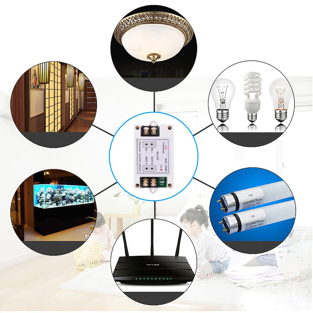 【In-Stock】 12V 40A Relay Remote Control Switch System RF 433Mhz On Off ...