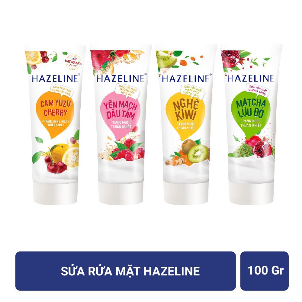 Hazeline sửa rửa mặt nghệ kiwi 100gr