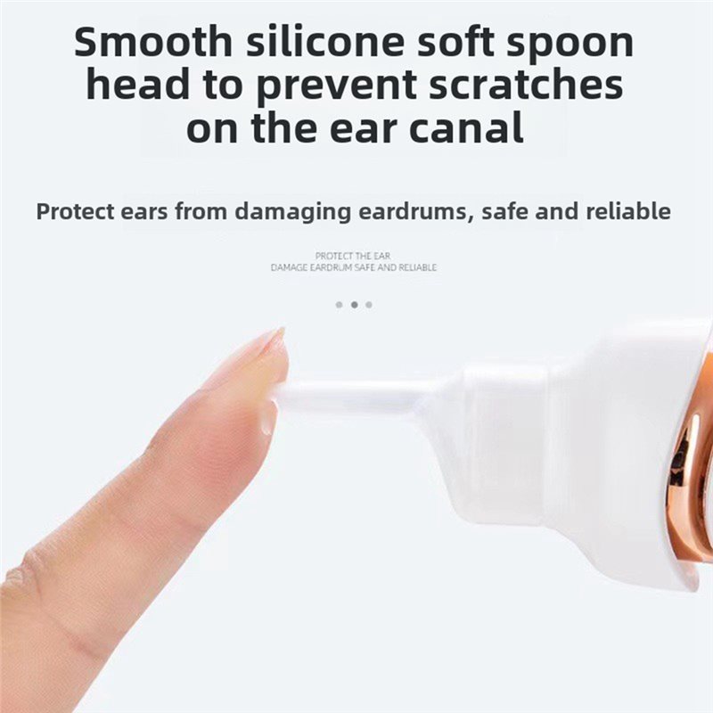 Electric Vacuum Ear Wax Remover Bright Ear Aspiration Device Ear Selection Spiral Cleaning Tools for Children and Adults.