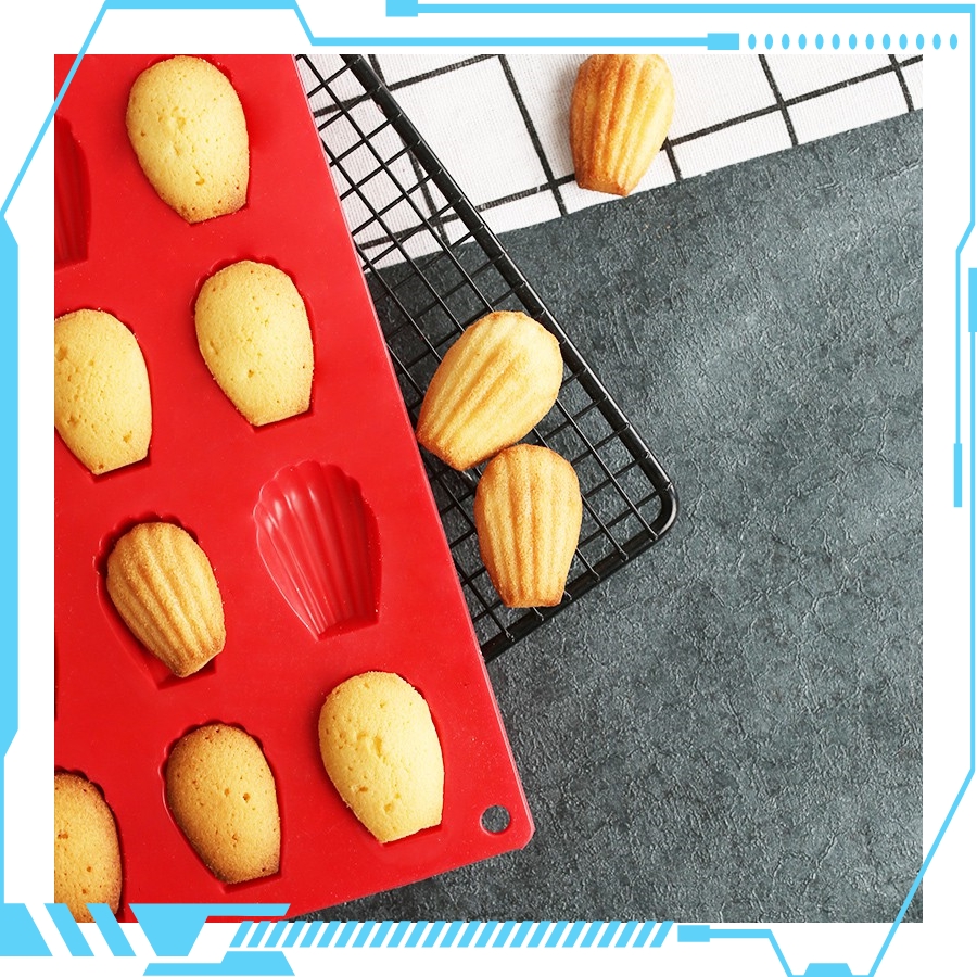 【Quality】 20 Cavity Madeleine Cake Mold Mousse Baking Pan Chocolate Snack Biscuit High Temperature.