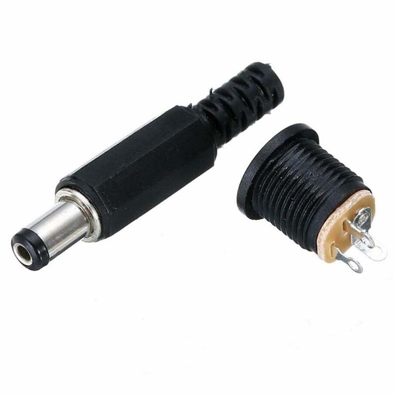 Dc Socket Kit 1 Set 10 Pair 12V 3A Male Plug + Female Socket Panel Mount Jack DC ...
