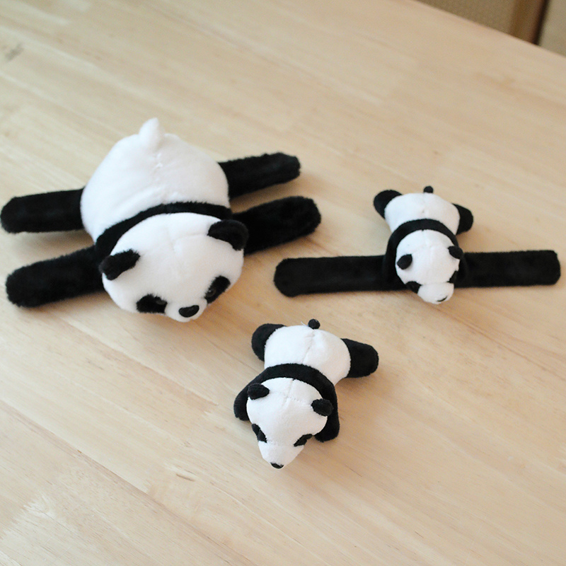 1pc Kawaii Animal Slap Snap Wrap Wristband Bracelet Panda Plush Hand Ring Wristband For Kids Toys Birthday Elegant Present.