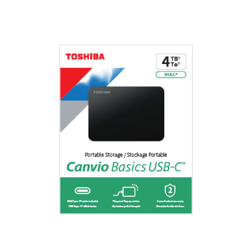 TOSHIBA Canvio Basics Portable External Drive TypeC 2TB SG IT Lazada