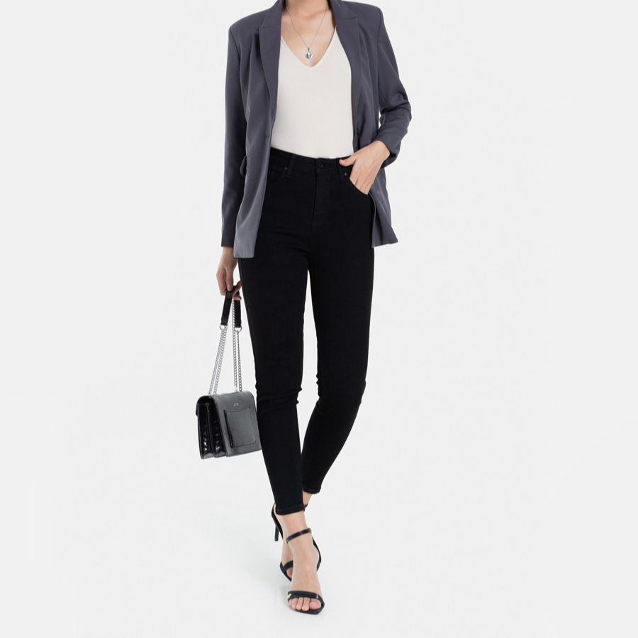 Quần Jean Dài Nữ Thời Trang JUNO Skinny Basic Trơn JNQDA004